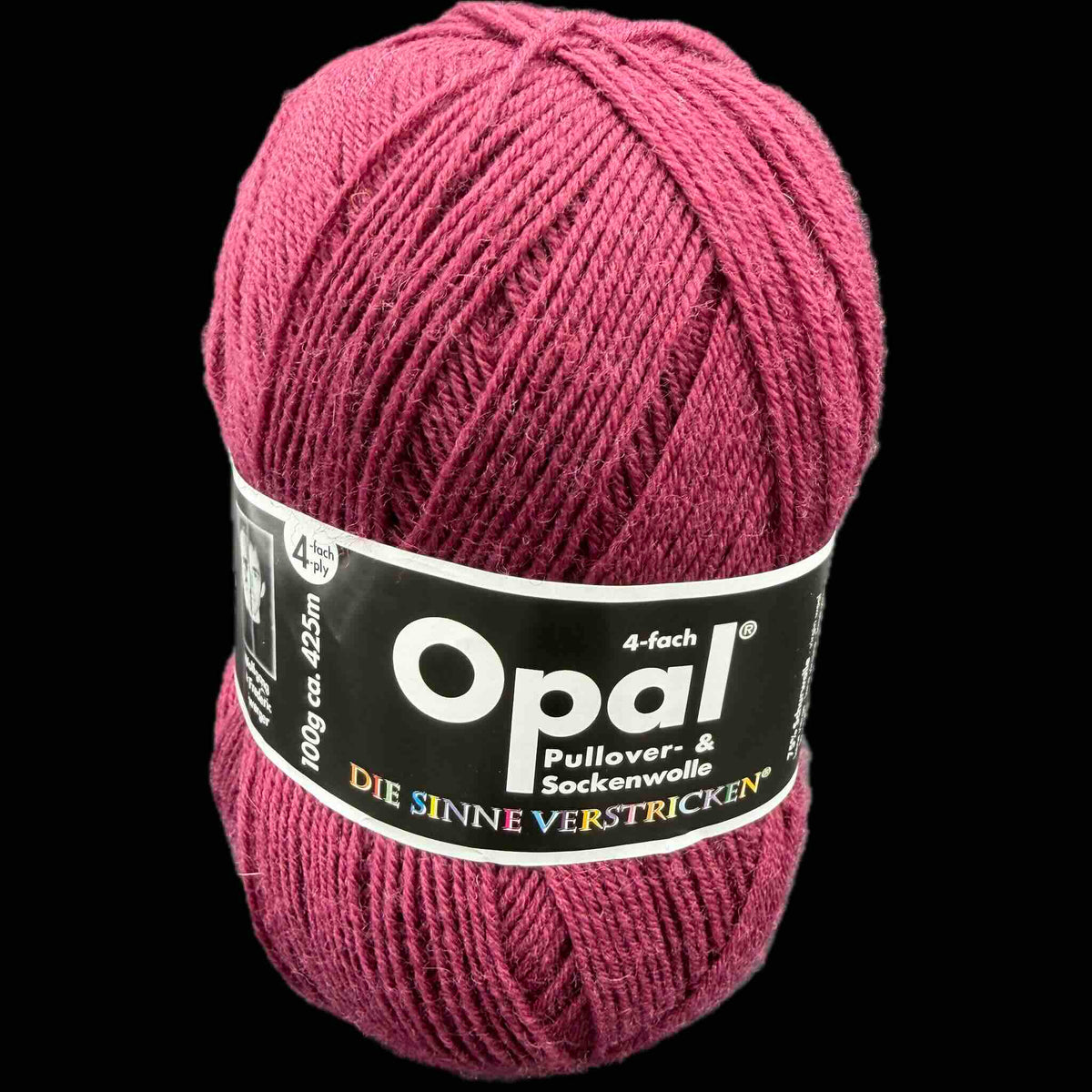 Sockenwolle Opal uni burgund 5196