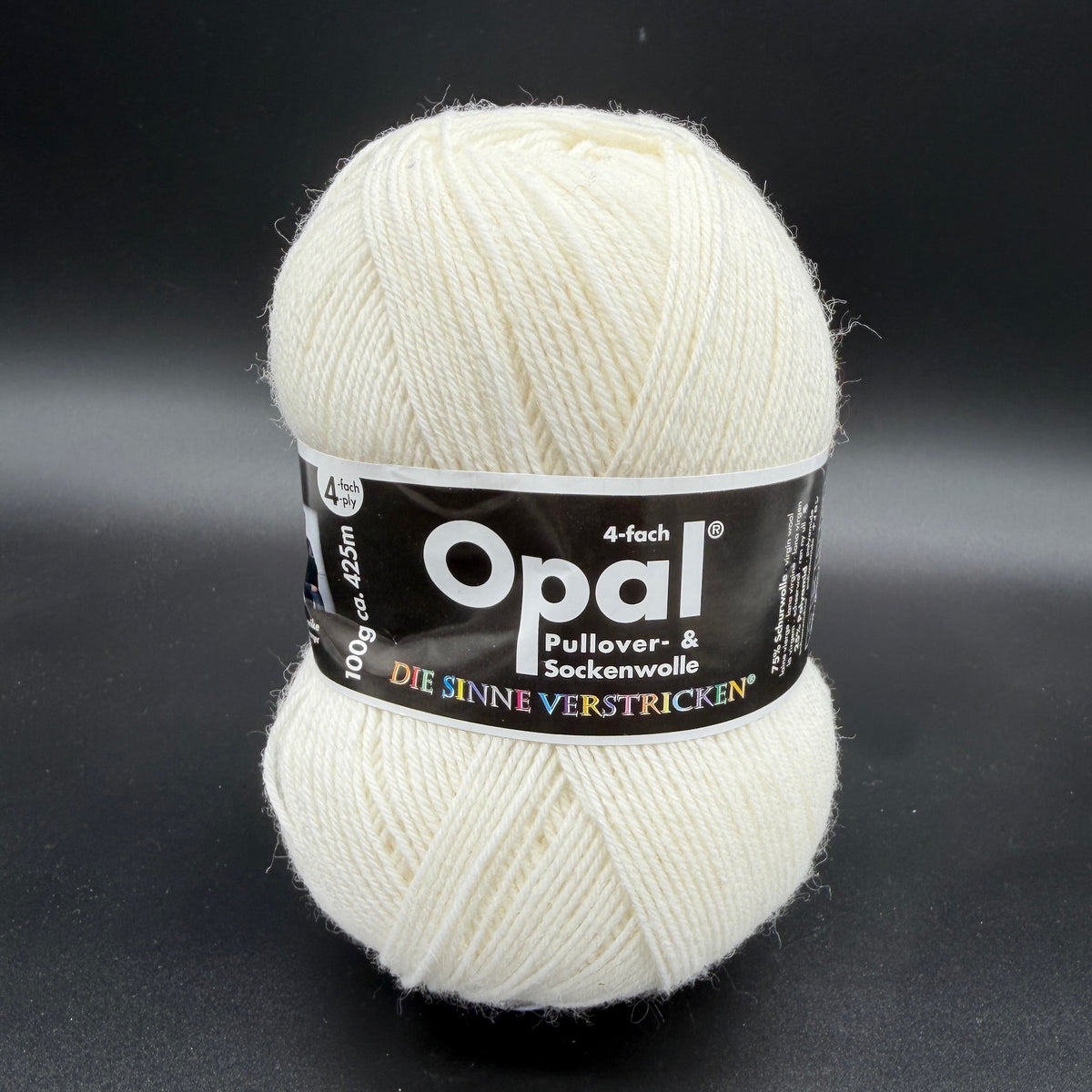 Sockenwolle Opal uni Weiß 2620