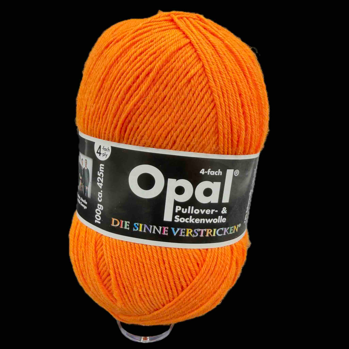 Sockenwolle Opal uni Neon-Orange
