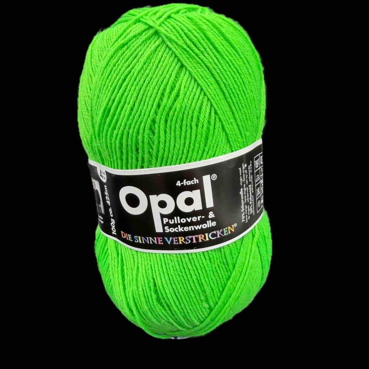 Sockenwolle Opal uni Neon-grün