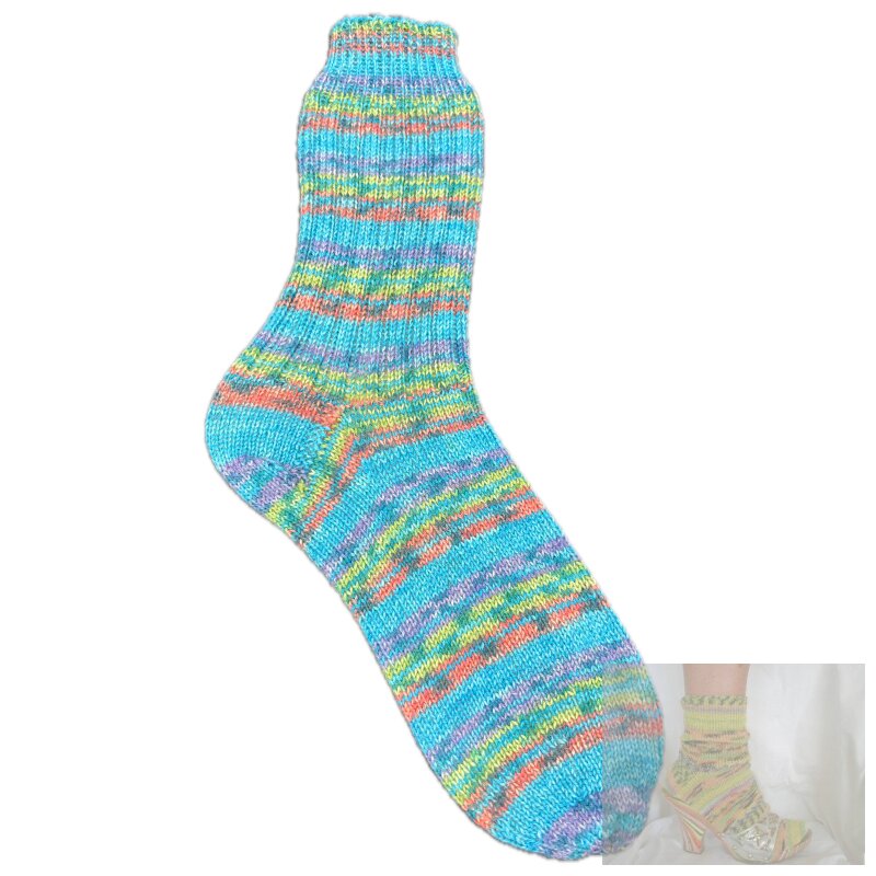 Handgestrickte Socken aus Opal Showbiz Wolle Gr. 40/41