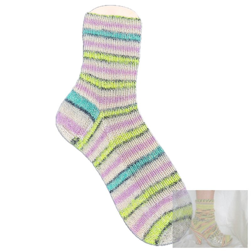 Handgestrickte Socken EletricNeon Gr. 40/41