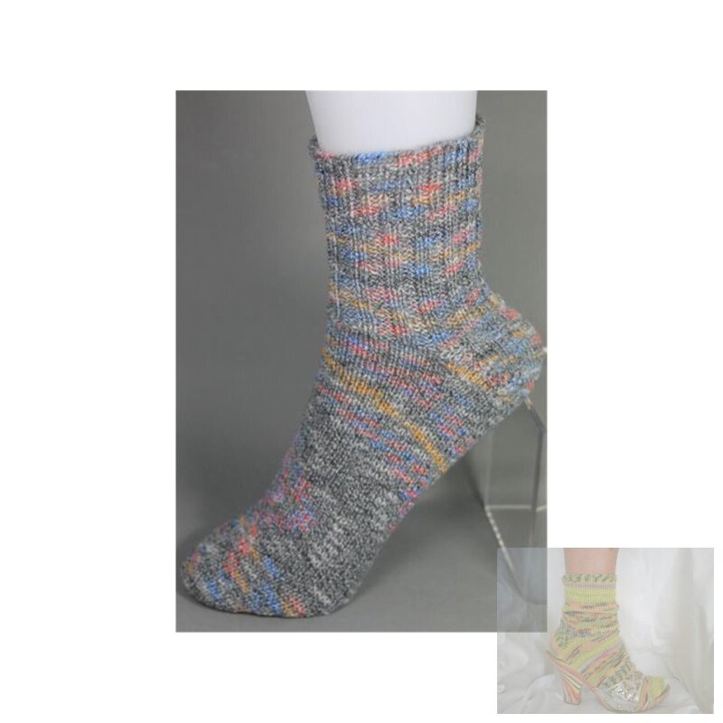 handgestrickte Socken kunterbunt Gr. 34/35
