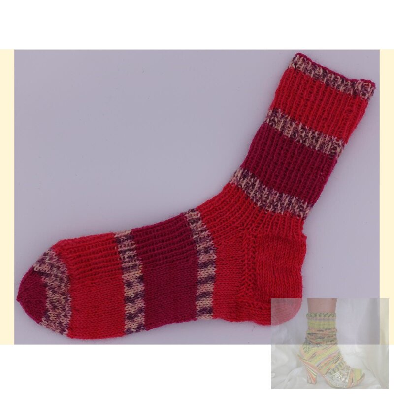 Handgestrickte Socken LeMans Gr.32/33