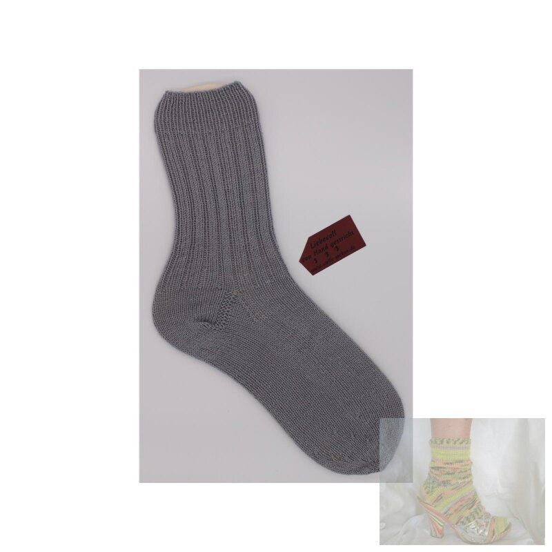 Handgestrickte Socken Premium Gr 46/47 mit Seide